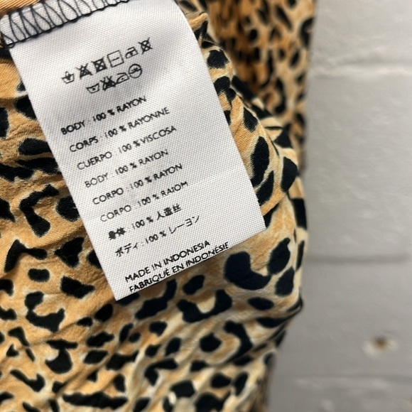 Faithfull the Brand Abbey Wrap Dress Le Cinq Animal Print sz XS - Picture 8 of 10